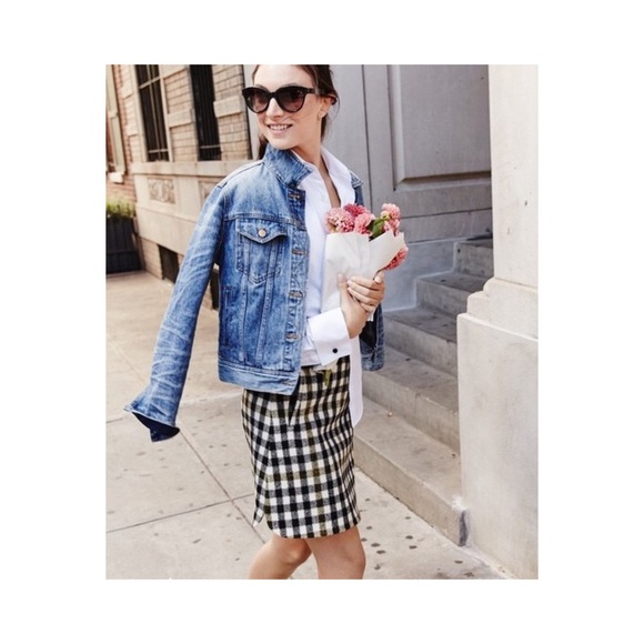 J. Crew Dresses & Skirts - J. Crew • Oxford Check Mini-Skirt